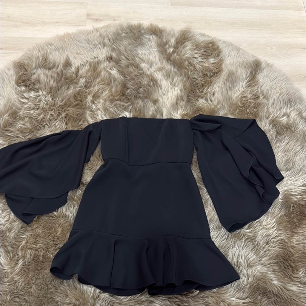 Bcbg Elegant Black Off-Shoulder Dress